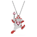 swarovski alice in wonderland pendant playing card red rhodium plated