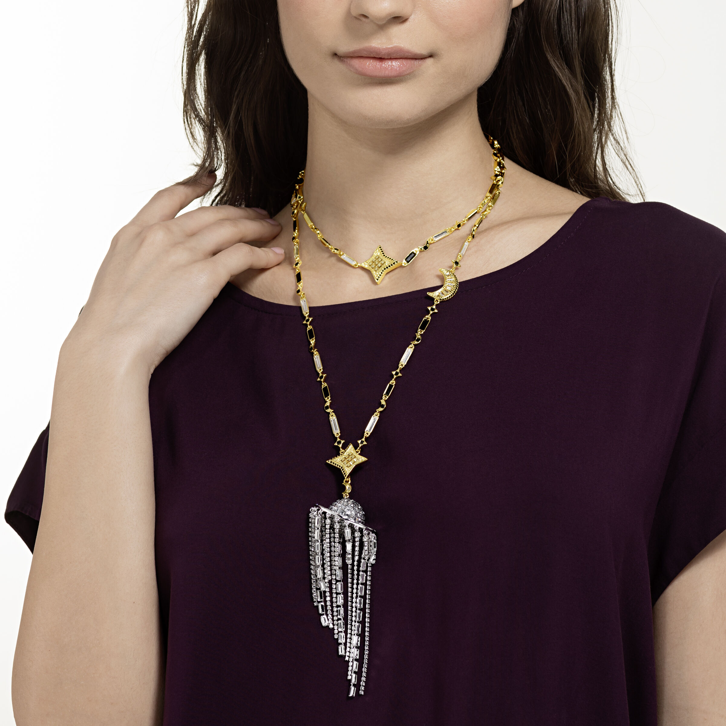 Buy Swarovski Celestial Fit Pendant, Multi-colored, Mixed metal finish