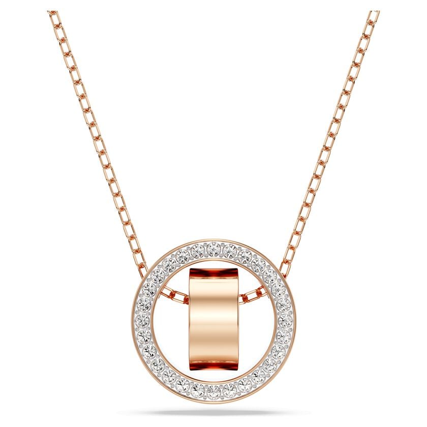 Buy Swarovski Hollow pendant, Circle, White, Rose-gold tone plated