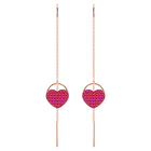 Ginger Pierced Earrings, Pink, Rose gold plating