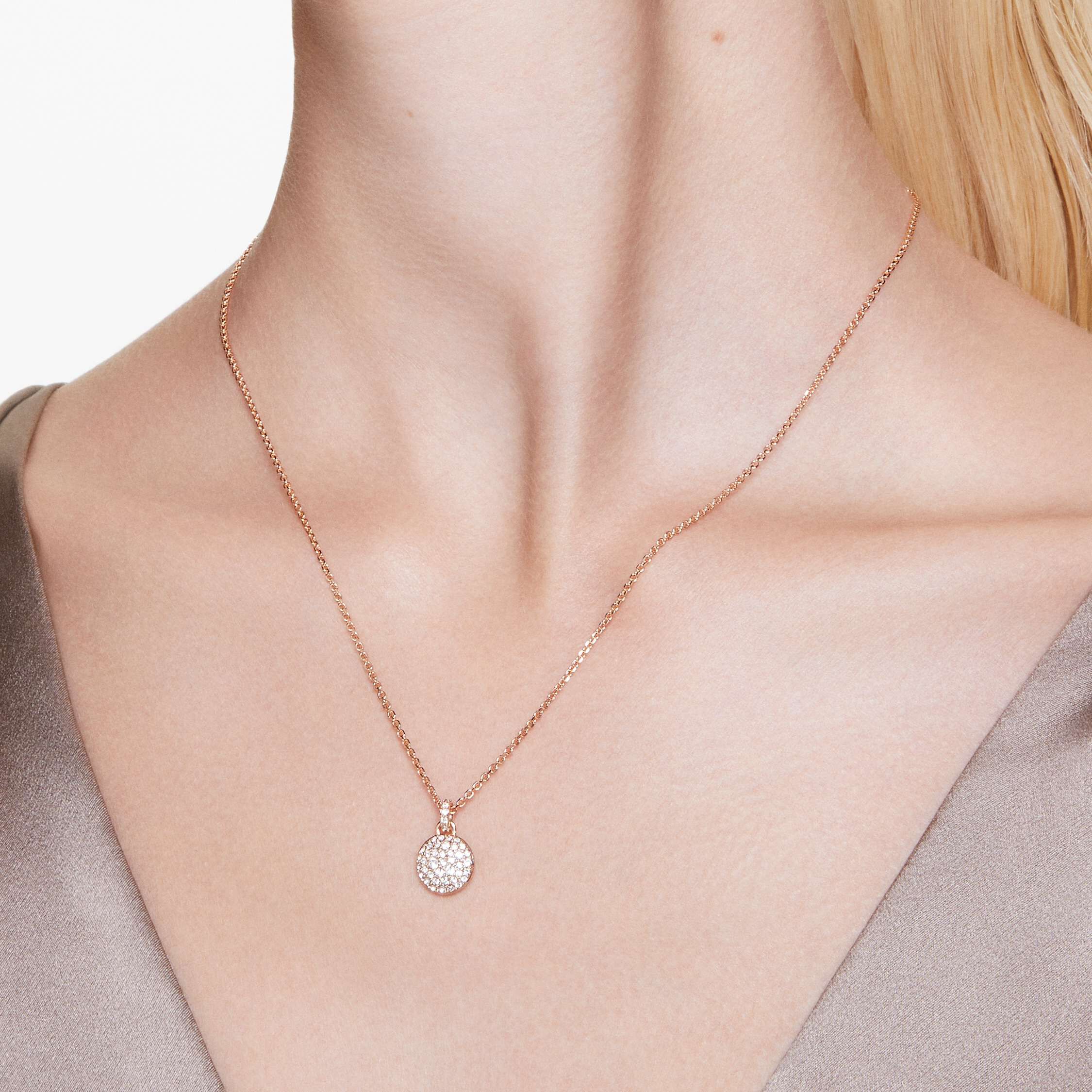 Buy Swarovski Meteora pendant White Rose gold tone plated