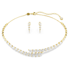 swarovski mesmera set  set  2   marquise cut  white  18k gold finish