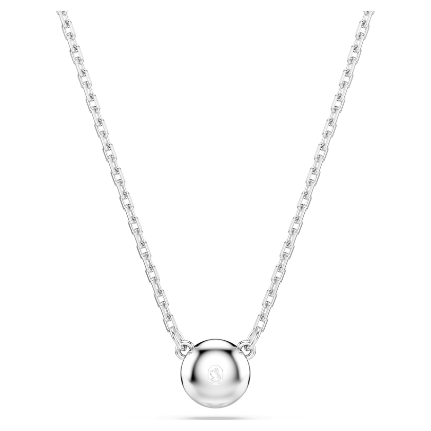swarovski imber pendant  round cut  white  rhodium plated