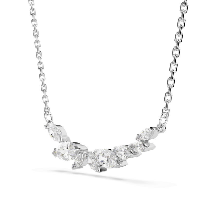 swarovski mesmera necklace  marquise cut  white  rhodium plated
