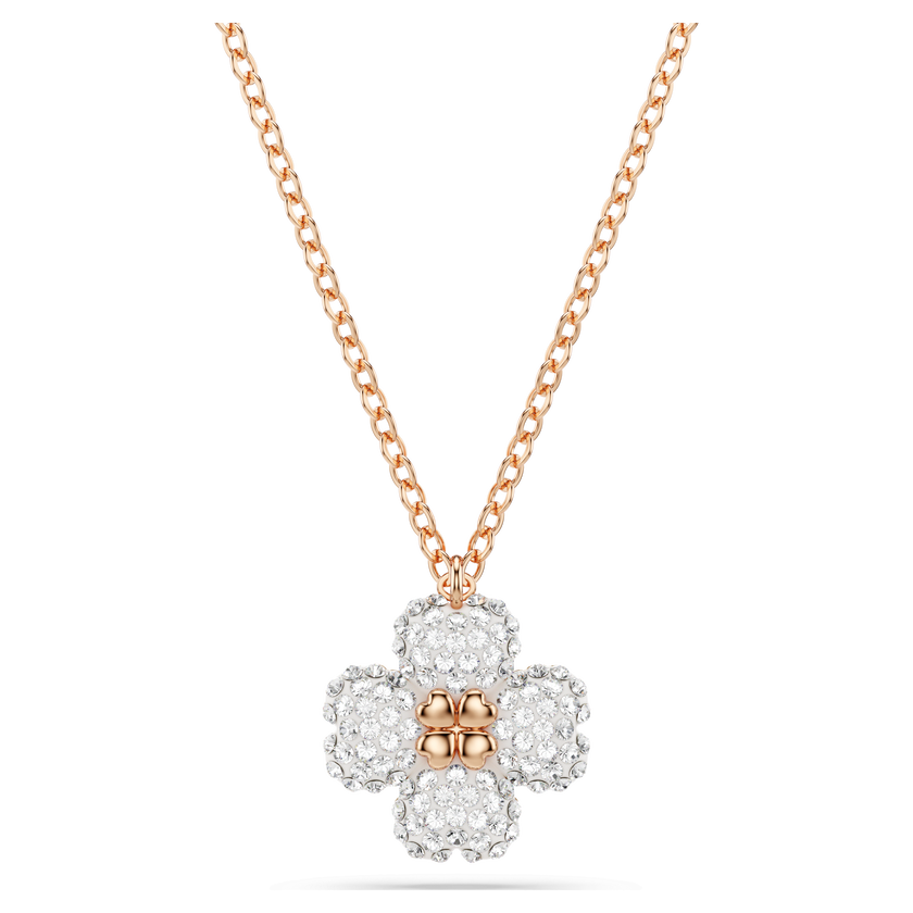 swarovski latisha pendant  flower  pink  18k rose gold finish