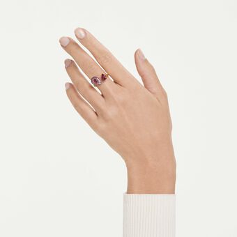 swarovski sublima cocktail ring  pear cut  red  18k gold finish