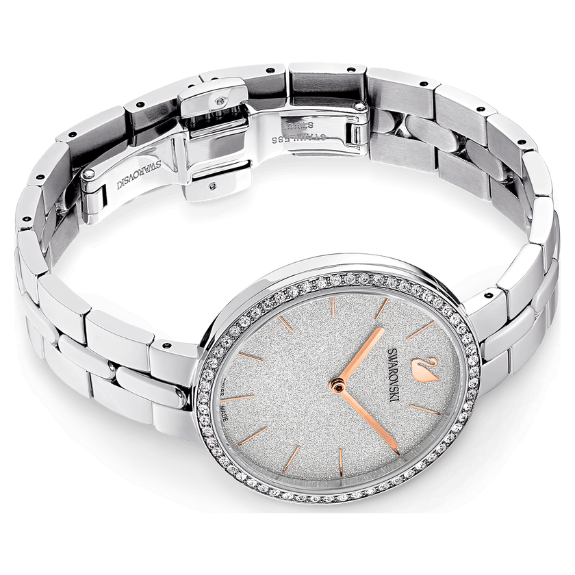 swarovski cosmopolitan watch  swiss made  metal bracelet  silver tone  stainless steel