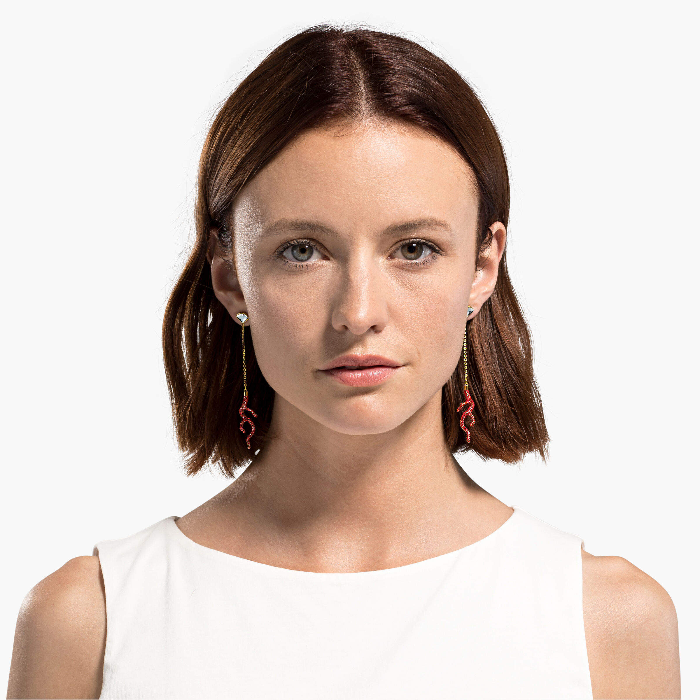 Swarovski deals coral earrings