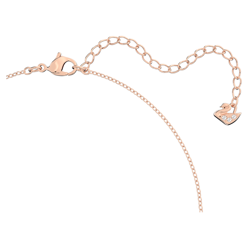 swarovski idyllia lilia y necklace  butterfly  pink  18k rose gold finish