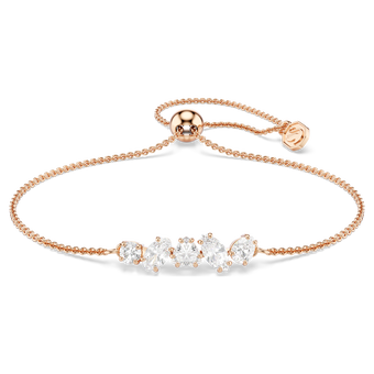 swarovski mesmera bracelet  mixed cuts  white  18k rose gold finish