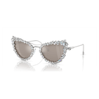 swarovski sunglasses statement cat eye shape sk7011el white