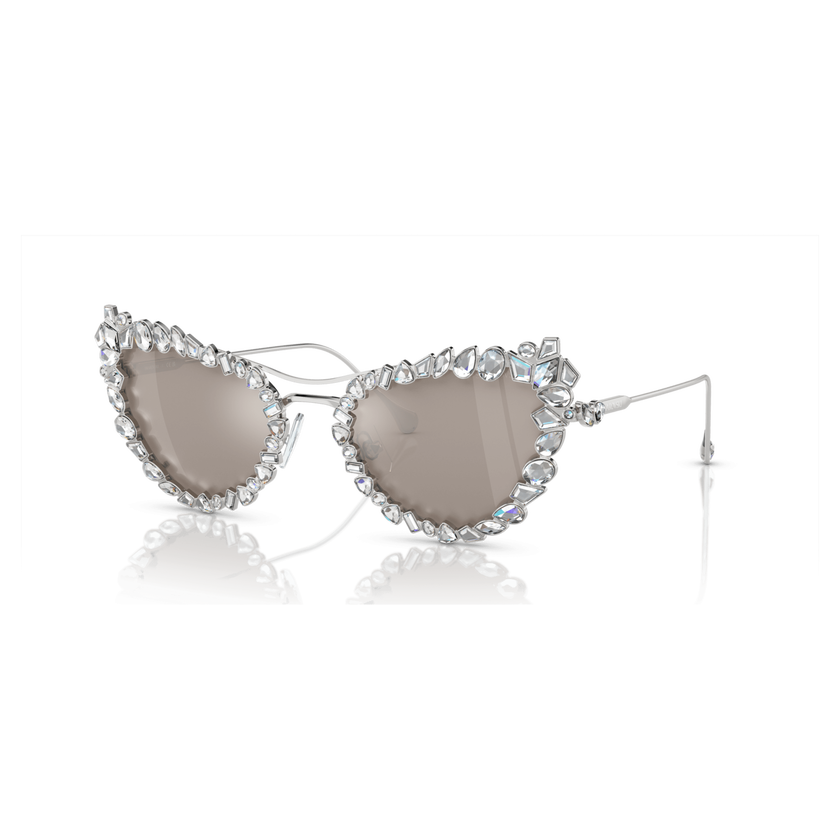 swarovski sunglasses  statement  cat eye shape  sk7011el  white