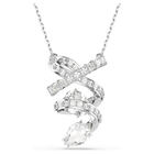 swarovski hyperbola pendant mixed cuts white rhodium plated