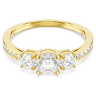 swarovski stilla attract ring round cut white gold tone plated
