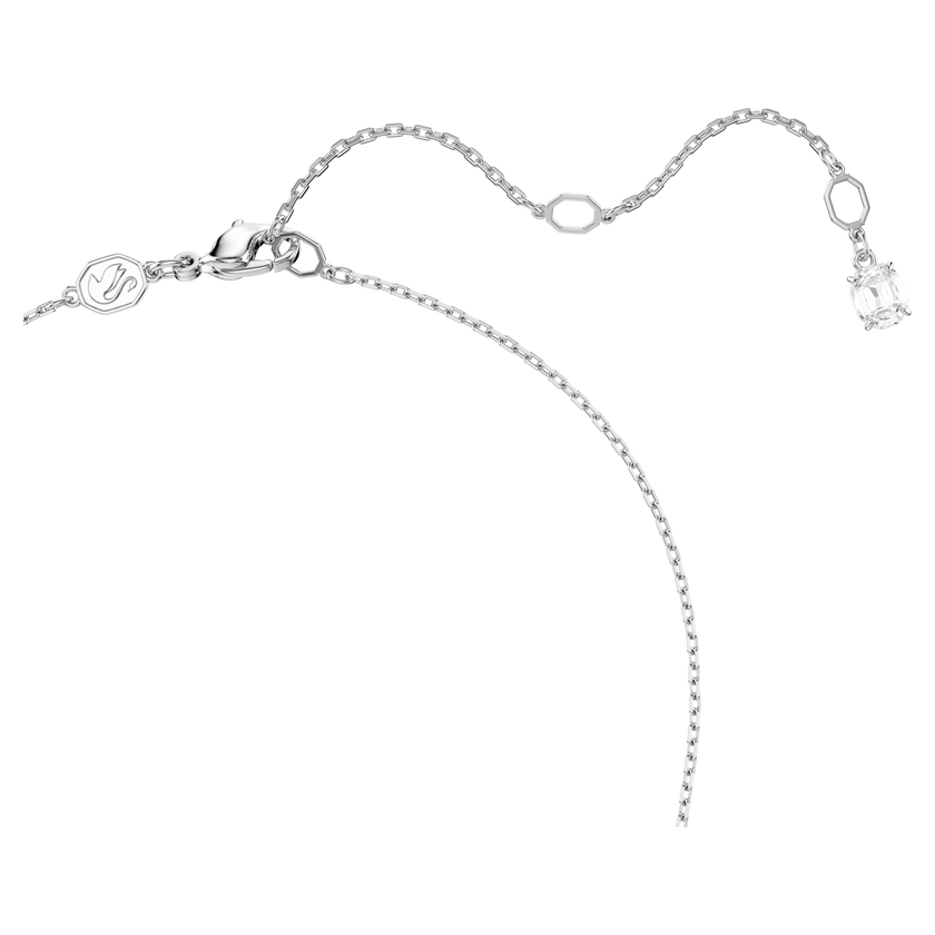 swarovski matrix necklace  gradient of round cuts  white  rhodium plated