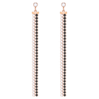 Subtle Pierced Earring Jackets, White, Rose Gold Plating
