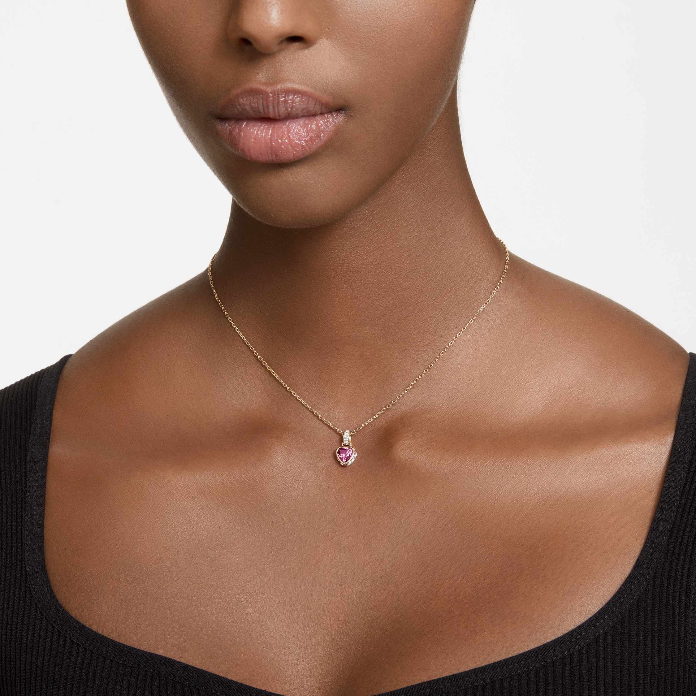 Buy Swarovski Chroma pendant Heart Red Gold tone plated