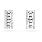 swarovski further hoop earrings white rhodium plated