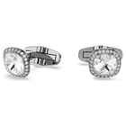 swarovski una angelic cufflinks  cushion cut  white  ruthenium plated