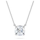 swarovski eternity solitaire pendant  lab grown diamonds 2 ct tw  round shape  18k white gold