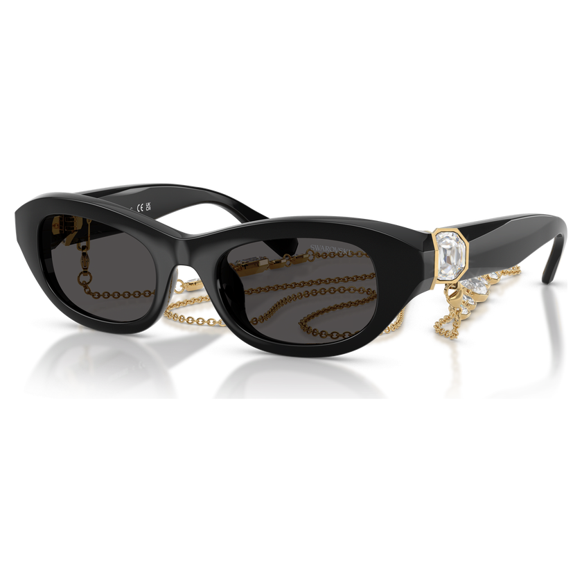 swarovski sunglasses  pillow shape  black
