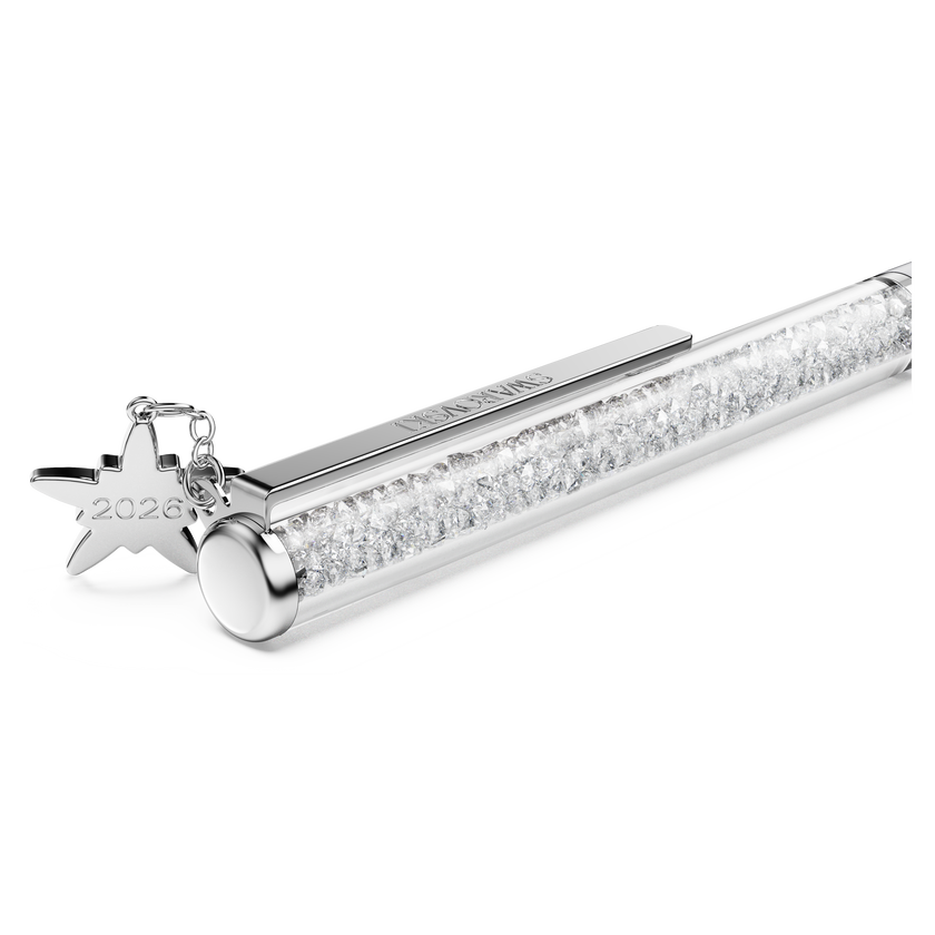 swarovski crystalline ballpoint pen  white  white lacquered  chrome plated