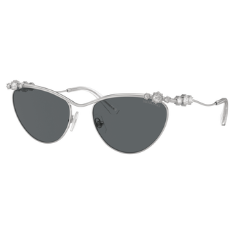 swarovski sunglasses  oval shape  sk7017  silver tone