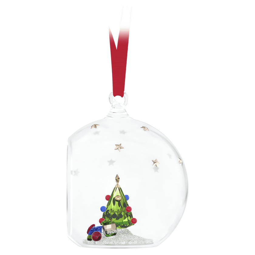swarovski holiday cheers tree and gifts ball ornament