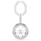 swarovski bag charm  round cut  white  rhodium plated