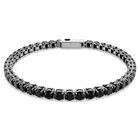 swarovski matrix tennis bracelet round cut black ruthenium plated