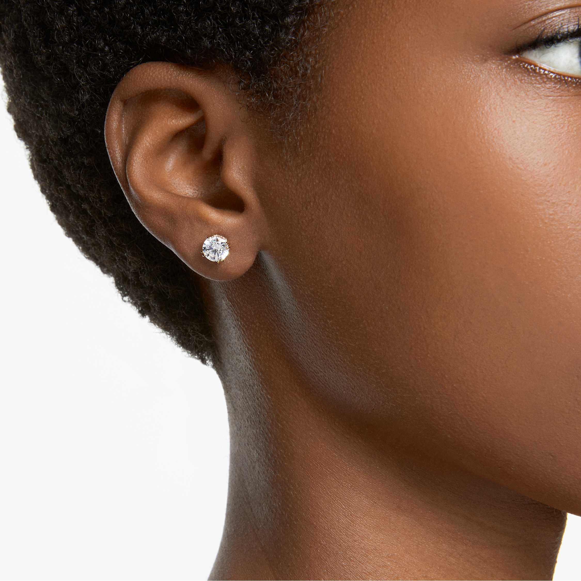Gold discount earrings swarovski