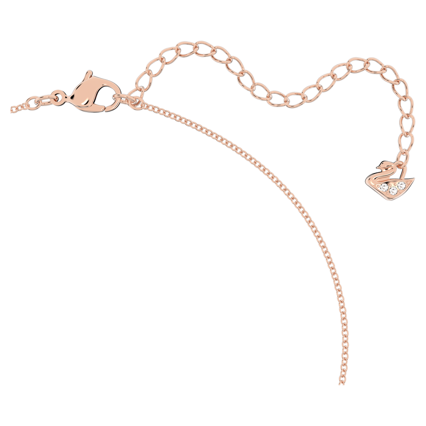 swarovski stone pendant  pink  rose gold tone plated