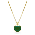 Ginger pendant, Green, Gold-tone plated