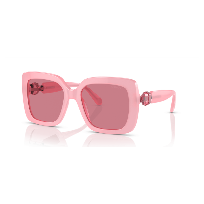 swarovski sunglasses  oversized  square shape  sk0061el  pink