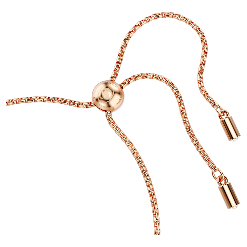 swarovski imber tennis bracelet  mixed round cuts  pink  rose gold tone plated