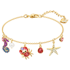 Ocean Bracelet, Multi-colored, Gold plating