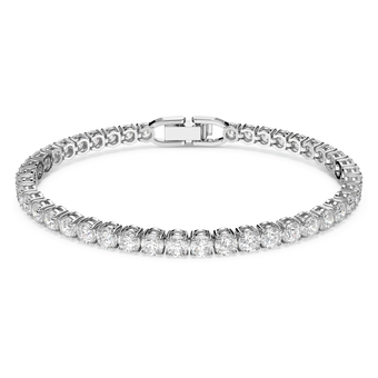 swarovski tennis deluxe bracelet  white  rhodium plated
