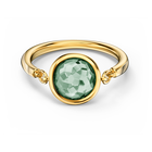 Tahlia Ring, Green, Gold-tone plated