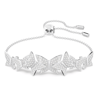 swarovski lilia bracelet  butterfly  white  rhodium plated