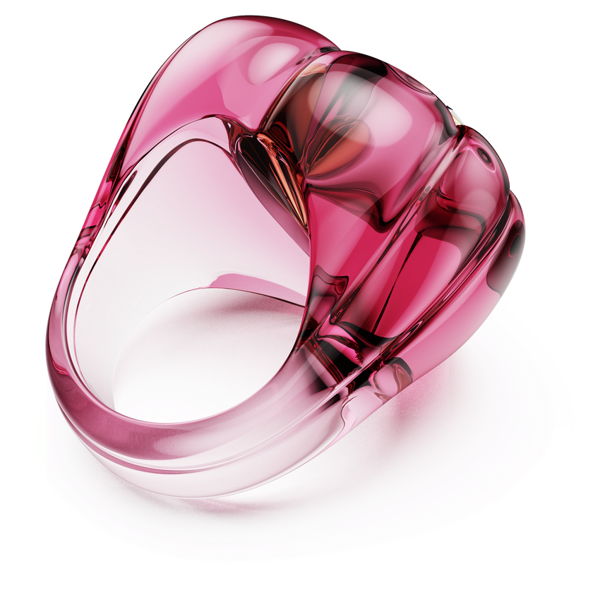 swarovski dulcis cocktail ring  heart cut  pav   heart  pink