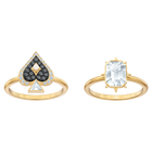 Tarot Magic Ring set, Multi-colored, Gold-tone plated