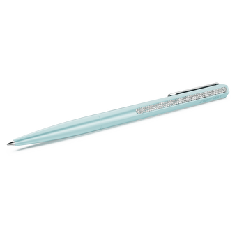 swarovski crystal shimmer ballpoint pen blue lacquered chrome plated