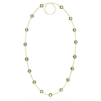 swarovski chroma strandage octagon cut green gold tone plated