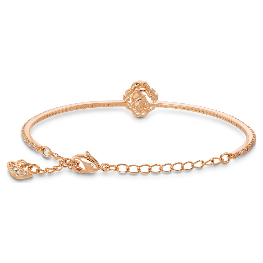 swarovski una bangle  clover  pink  rose gold tone plated