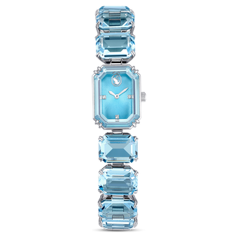 swarovski millenia watch octagon cut bracelet blue stainless steel