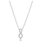 swarovski infinity necklace white rhodium plating