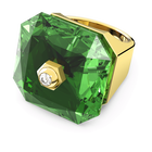 swarovski studiosa ring octagon cut crystal green gold tone plated
