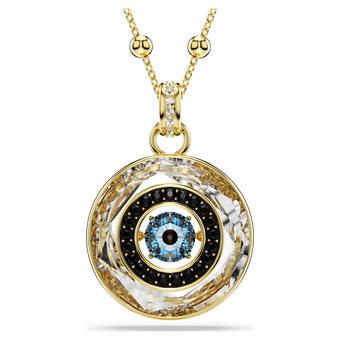 swarovski symbolica pendant evil eye medium multicolored gold tone plated