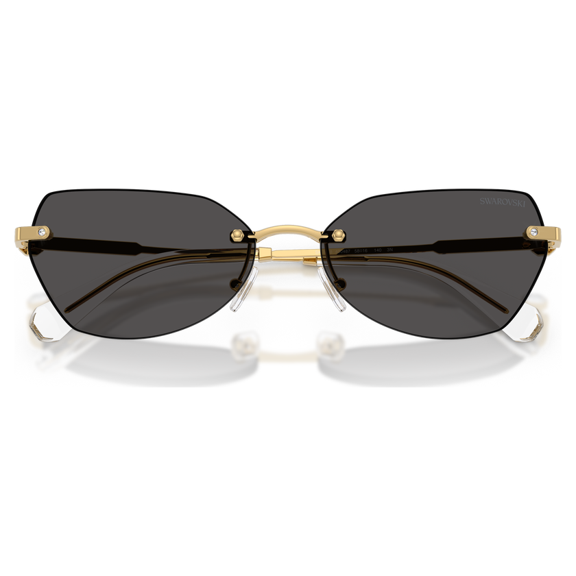 swarovski sunglasses  pillow shape  sk7038  gold tone