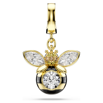 swarovski idyllia charm  mixed cuts  bee  multicolored  gold tone plated
